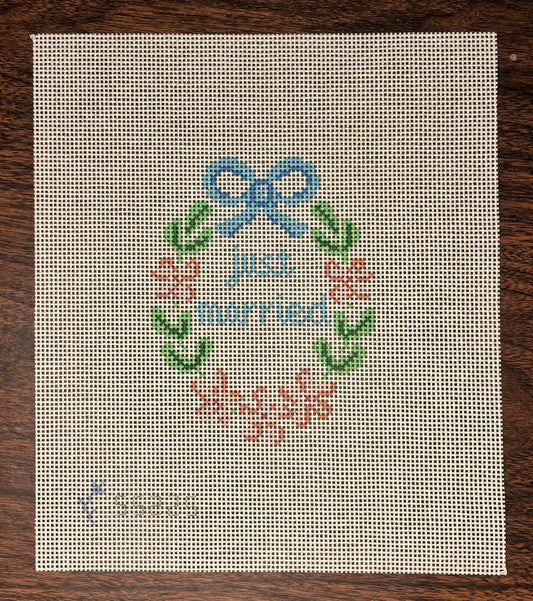 Just Married Canvas with Stitch Guide