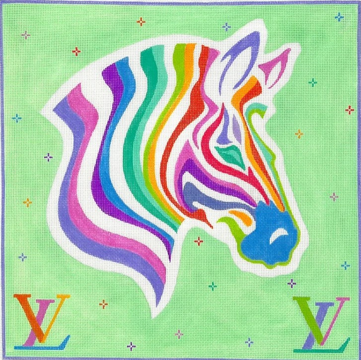 LV-Inspired Multicolor Zebra