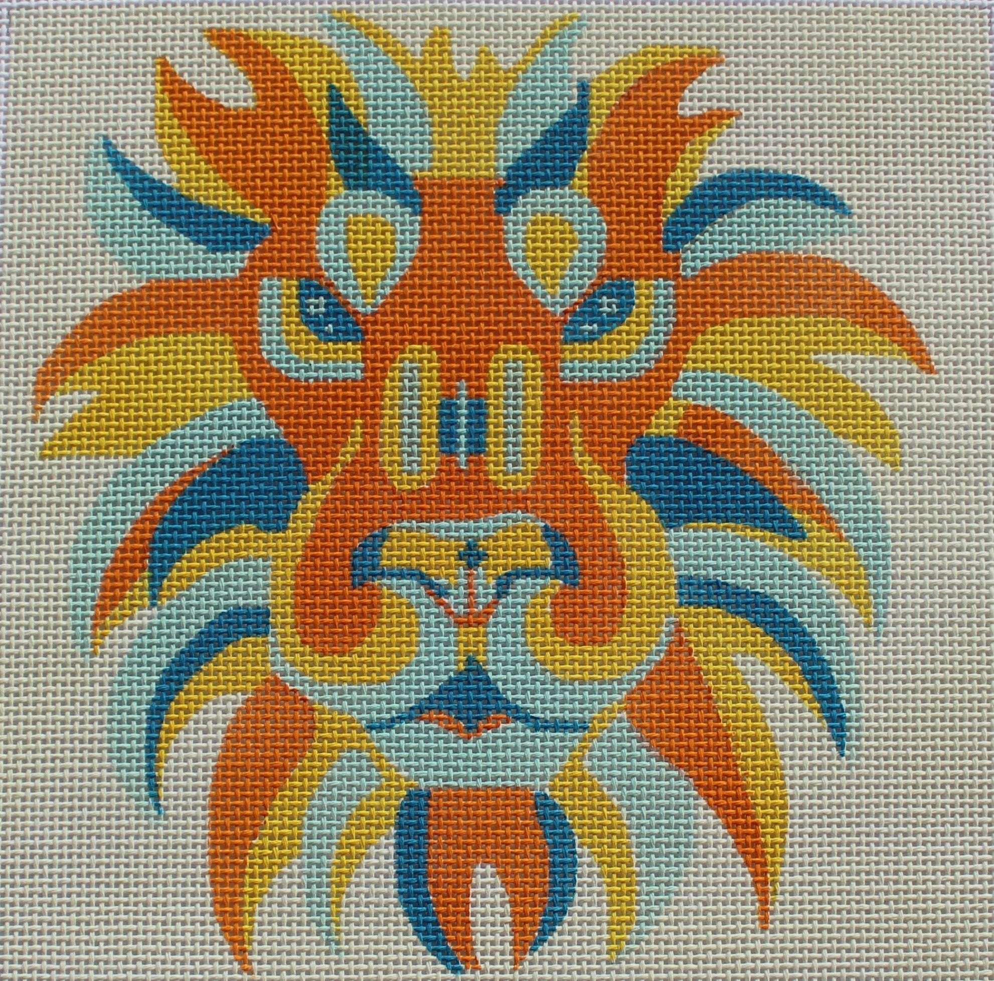 Color Block Lion (TS) – S & J Needleworks