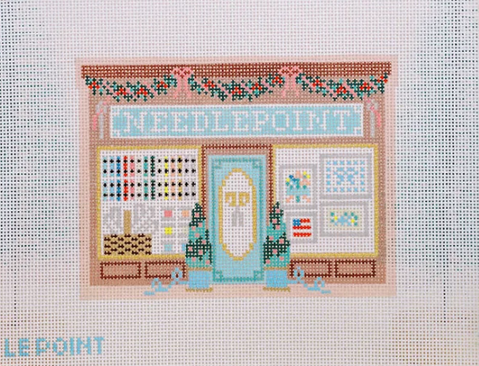 Christmas Village Needlepoint Shop