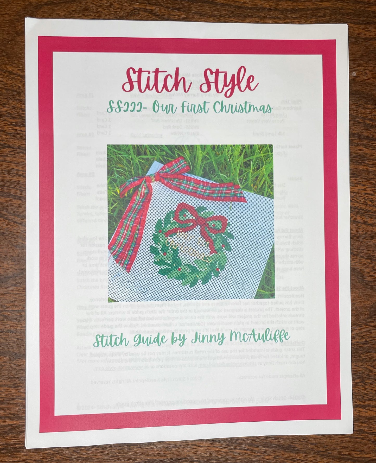 Our First Christmas Wreath with Stitch Guide