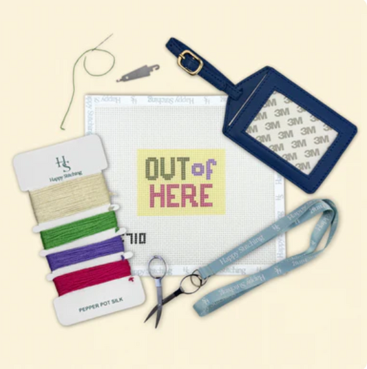 Out of Here - Luggage Tag Needlepoint Kit