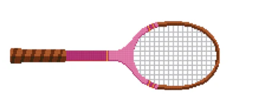 Pillow Size Vintage Racket - Pink