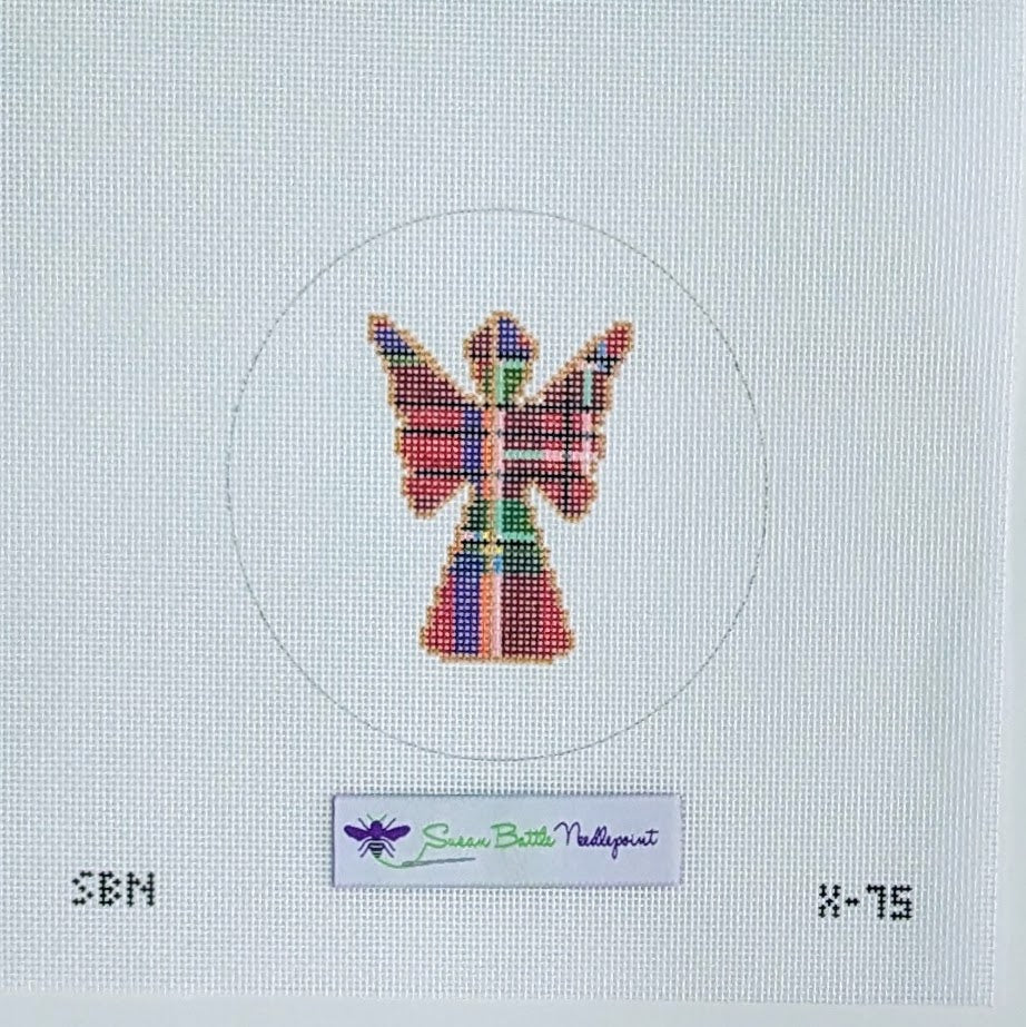 Plaid Angel Ornament