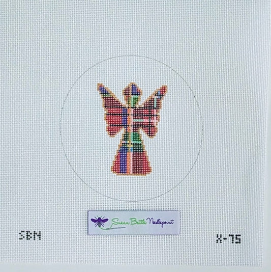 Plaid Angel Ornament