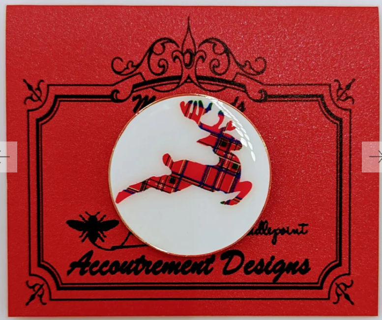 Plaid Reindeer Needleminder