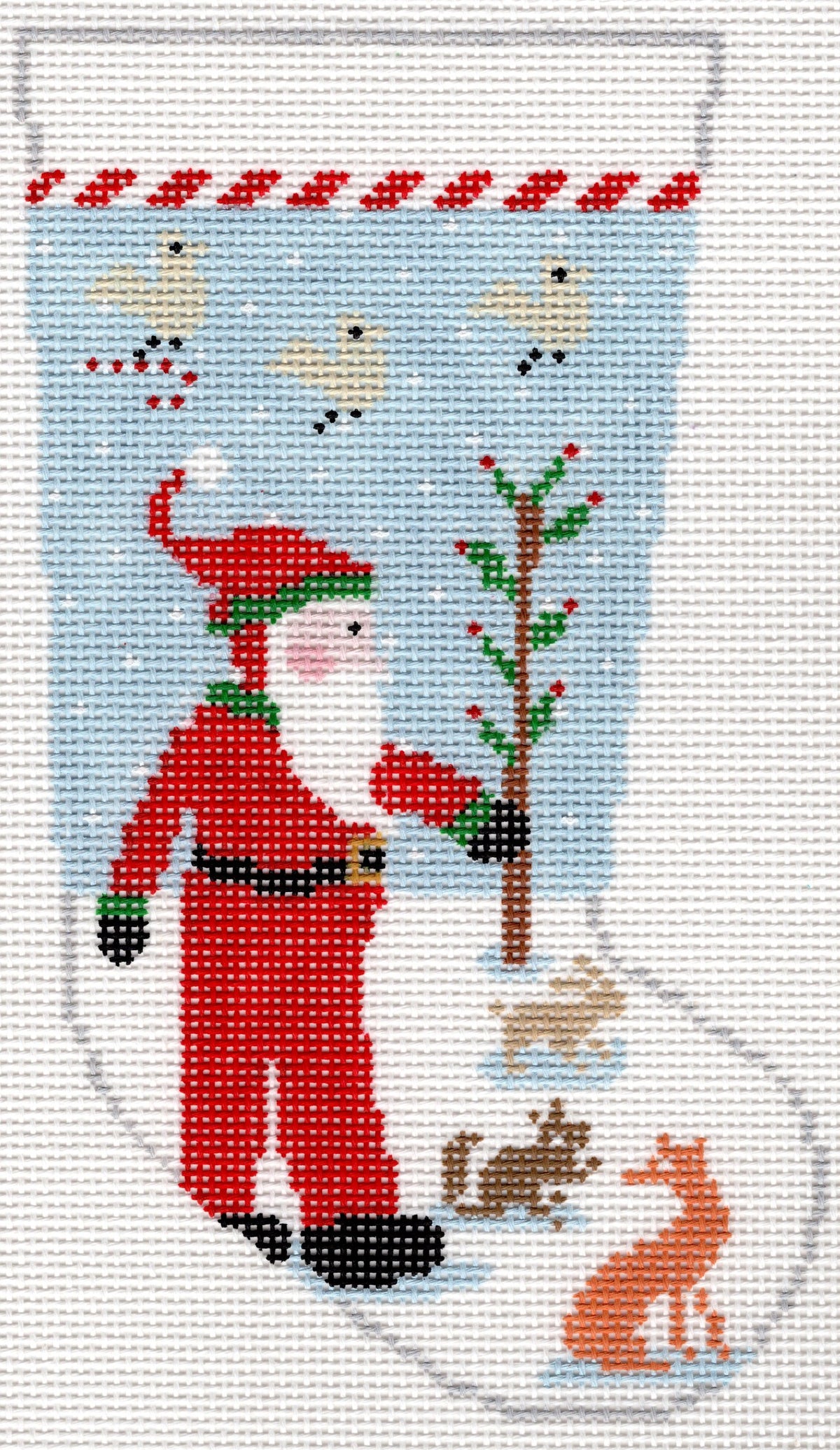 Santa & Animals Stocking on 13 mesh - Trunk Show