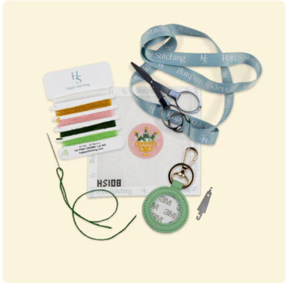 Bubbly Bliss - Key Fob - Happy Stitching - Needlepoint Kit 18 mesh