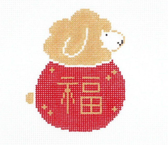 The Year of the Sheep - Audrey Wu - Needlepoint Canvas 13 mesh