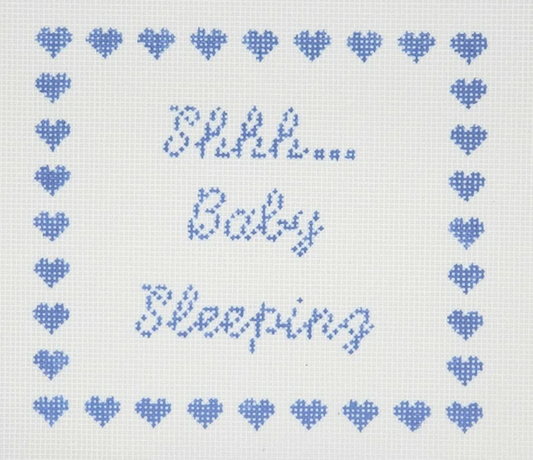 Shhh...Baby Sleeping - Silver Stitch Needlepoint - Needlepoint Canvas 