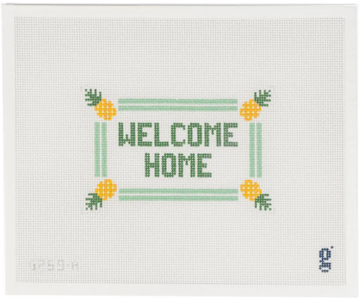 Welcome Home - Green Canvas