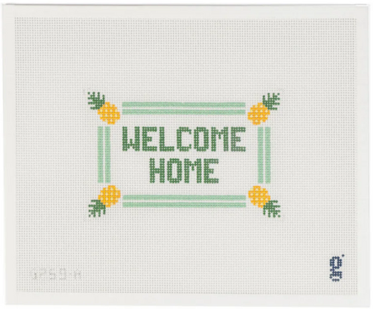Welcome Home - Green Canvas