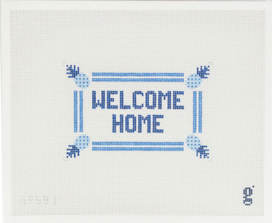 Welcome Home - Blue Canvas