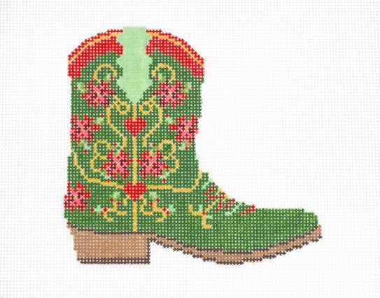 Holiday Cowboy Boot Canvas