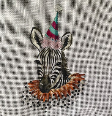Birthday Portrait Zebra Canvas