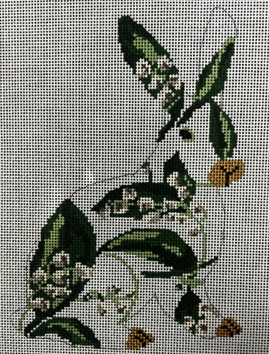 Lily of the Valley Standing Bunny Canvas