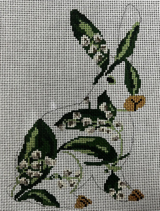 Lily of the Valley Standing Bunny Canvas