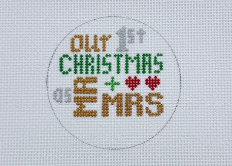 Our 1st Christmas Round Canvas