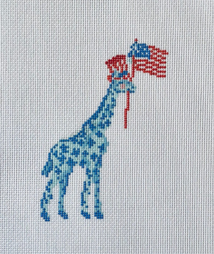 Patriotic Giraffe Canvas
