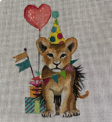 Birthday Lion Cub Canvas