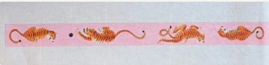 Tigers on Pink Belt/Strap Canvas