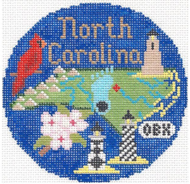 Florida Travel Round Canvas