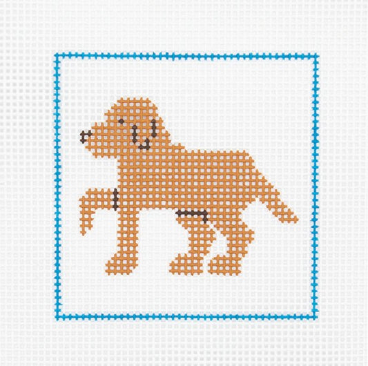 DeElda Golden/Yellow Lab Kit - Beginners Needlepoint Kit
