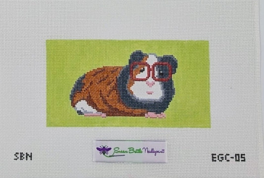 Guinea Pig w/ Glasses Eye Glass Case Canvas