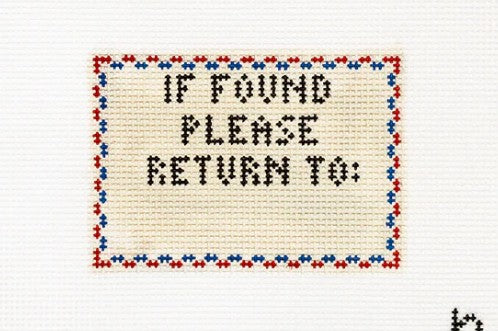 If Found Please Return To: Canvas