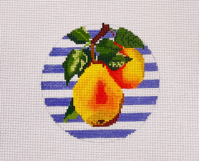 Pears Round Canvas