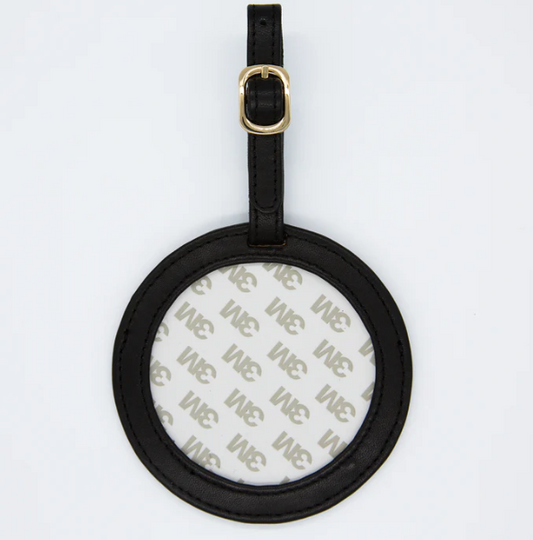 Round Leather Luggage Tag