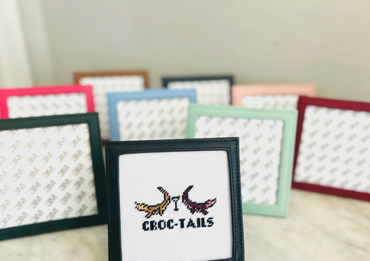 Self-finishing Leather Picture Frame w/ Kick Stand