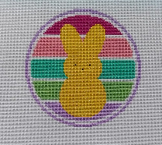Bunny Peep Round Canvas