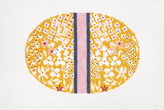 Golden Hour Flower Oval Canvas