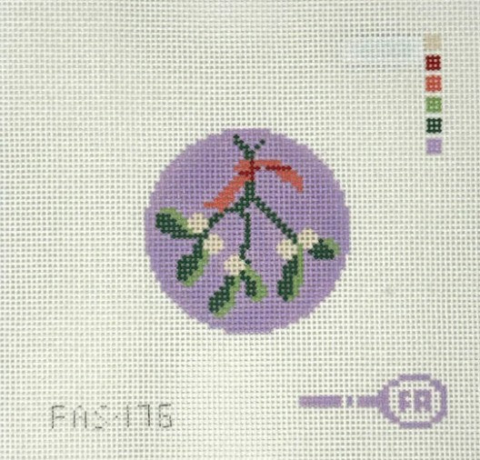 Mistletoe Round Canvas