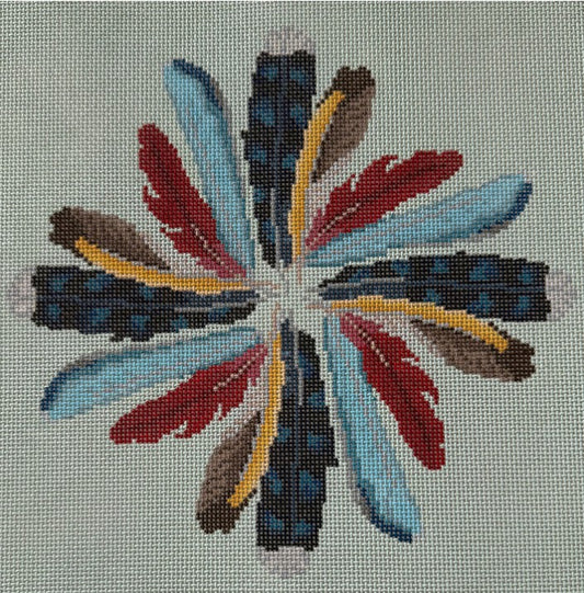 Backyard Feathers Pillow Canvas