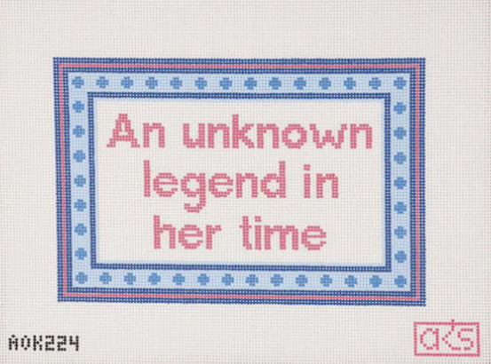 An Unknown Legend in Her Time 
