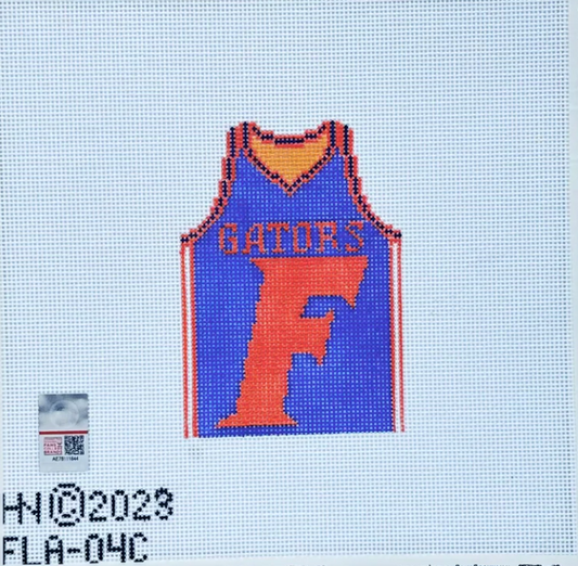 Collegiate Series Basketball Jersey Needlepoint Canvas - University of Florida