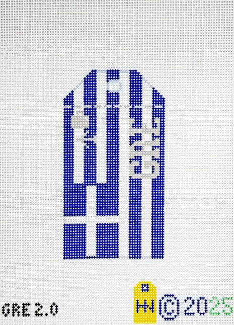 Greece Wee Flag Travel Tag