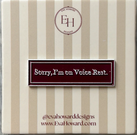 Sorry, On Voice Rest - Needle Minder