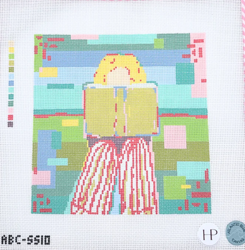 Reading Girl- Blonde Canvas