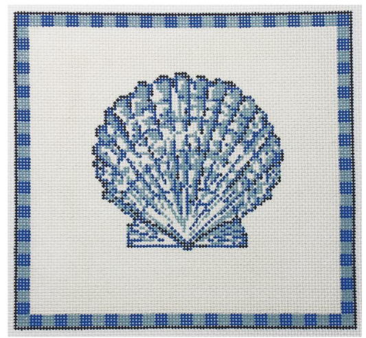 Scallop Shell in Ocean Blue