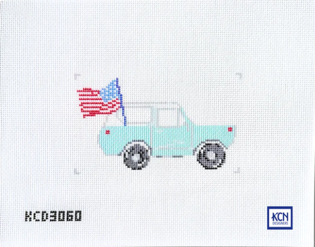 Bronco & Flag  Canvas