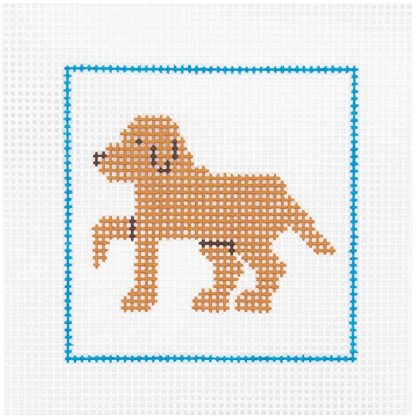DeElda Golden Yellow Lab Kit - Beginners Needlepoint Kit