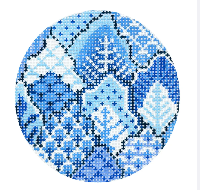Trailing Blue Vine Bunny Canvas