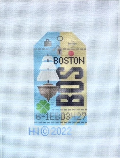 Boston 2.0 Retro Travel Tag