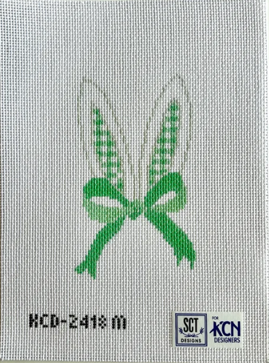 Gingham Bunny Ears - Mint