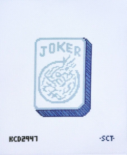Blue Joker Mahjong Tile