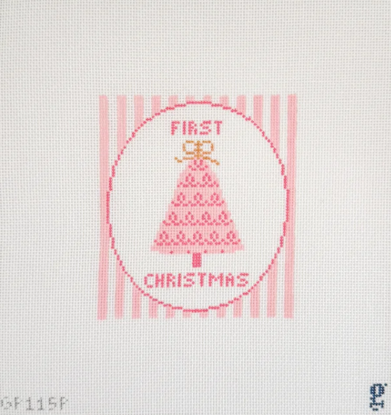 First Christmas Canvas - Pink, Blue, Green