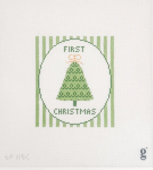 First Christmas Canvas - Pink, Blue, Green